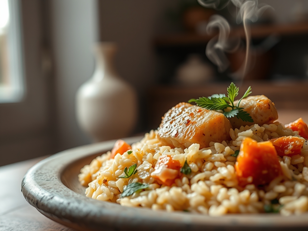 Arroz com frango tradicional