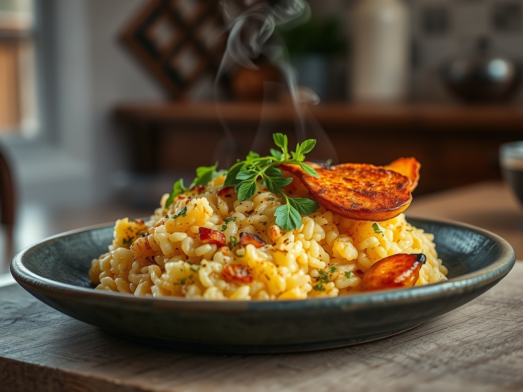 Arroz de forno com crosta