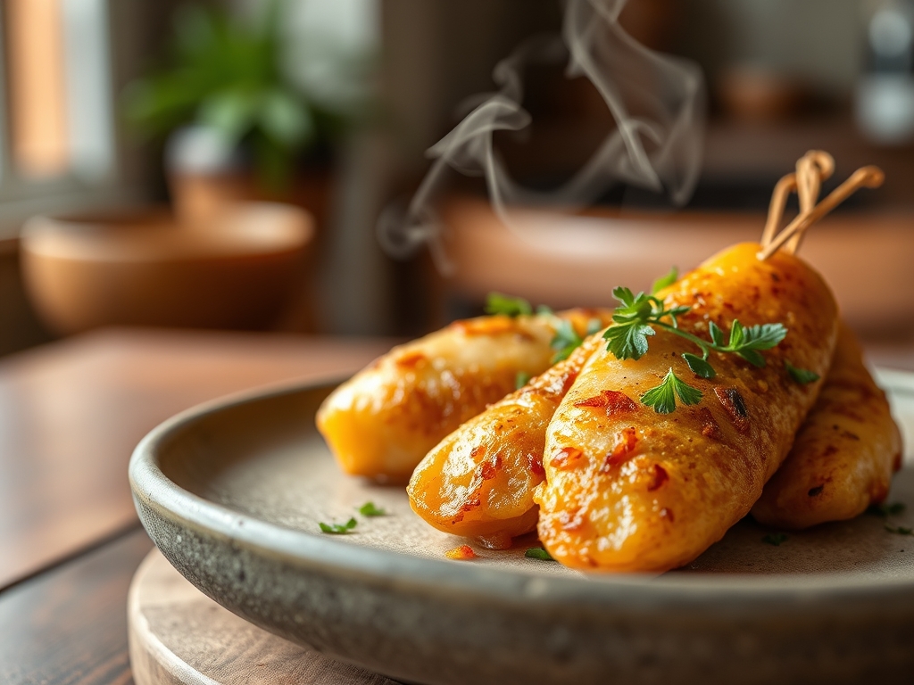 Espetinhos de frango arco-íris