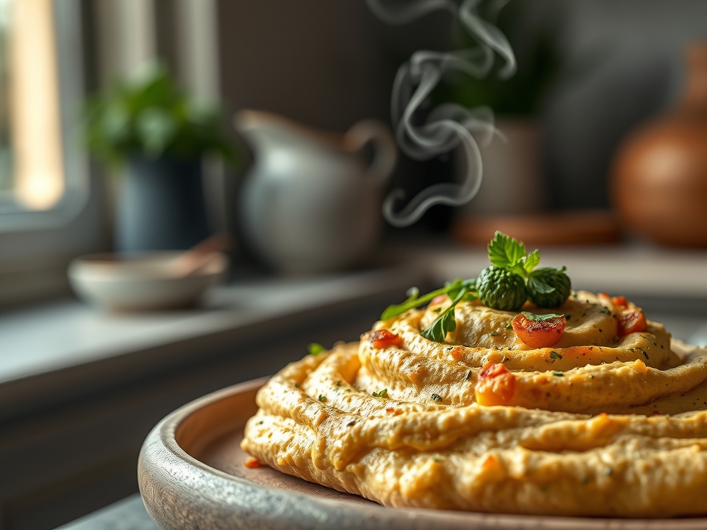 Hummus com coberturas gigante