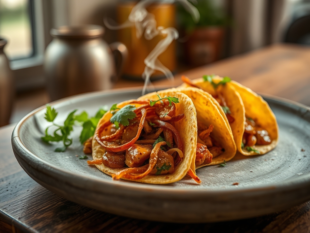 Noite de tacos em família