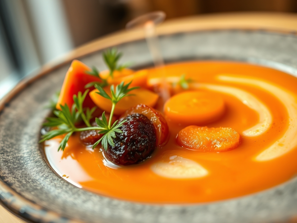 Sopa de frutos do mar de festa