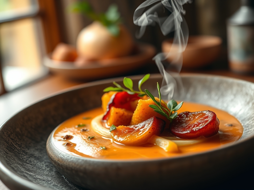 Sopa de frutos do mar de festa
