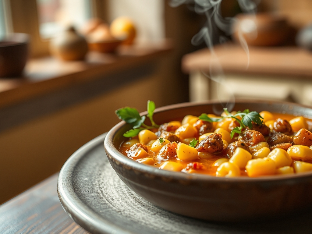 Sopa de legumes e macarrão