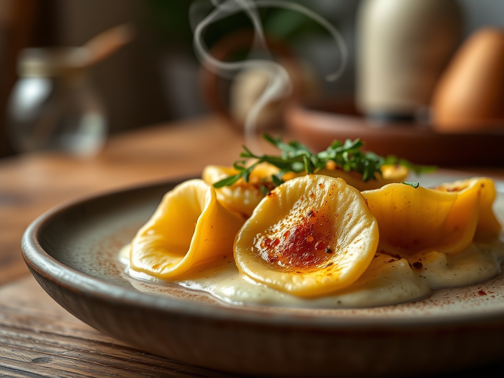 Tortellini em creme de queijo