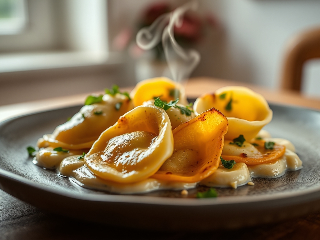 Tortellini em creme de queijo