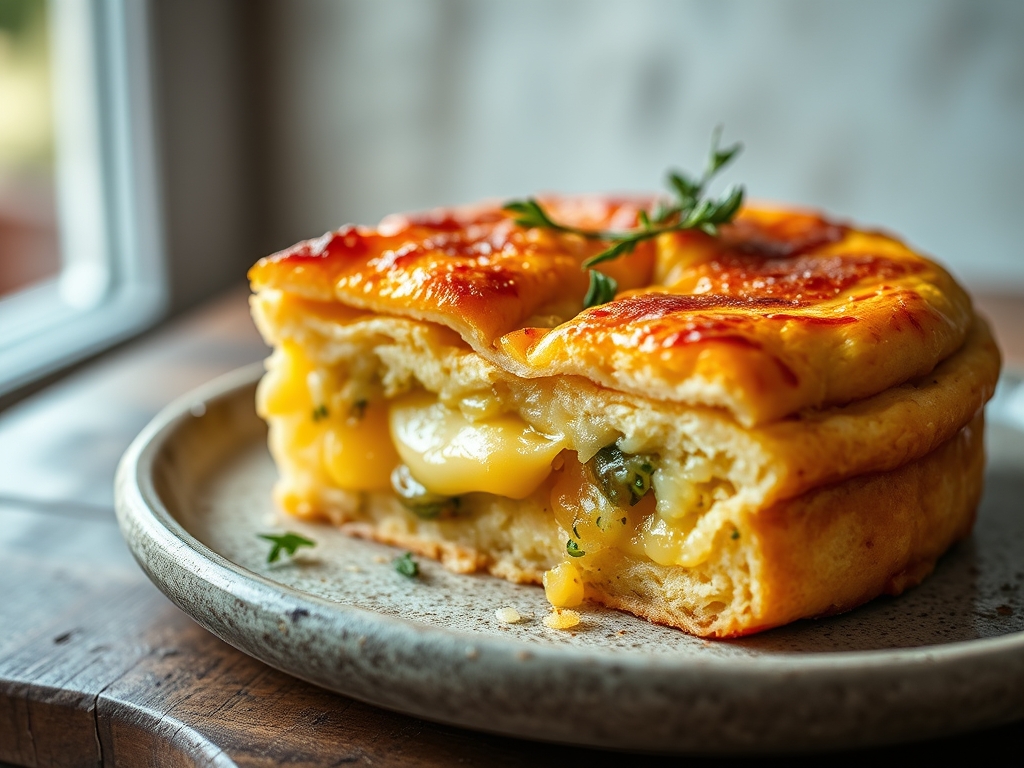 Torta de presunto e queijo XL